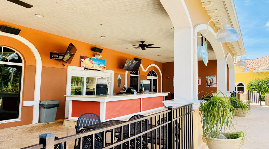 Tiki bar at clubhouse