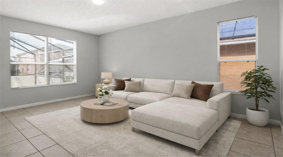 Master Bed - Virtually Staged as Lounge Area