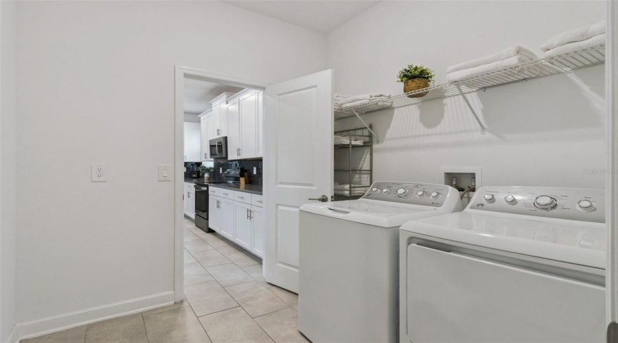 Laundry Room - Open to Kitchen Area