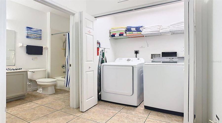 Laundry and downstairs bathroom