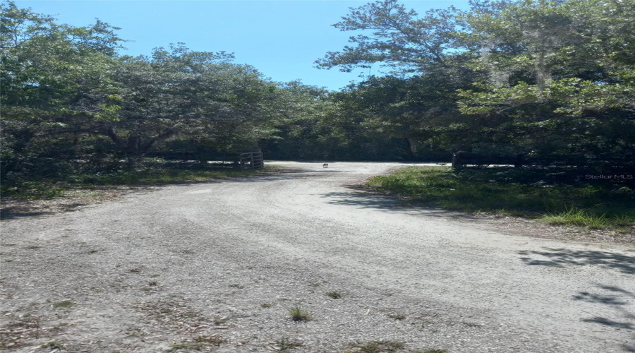 Gated entrance to Property