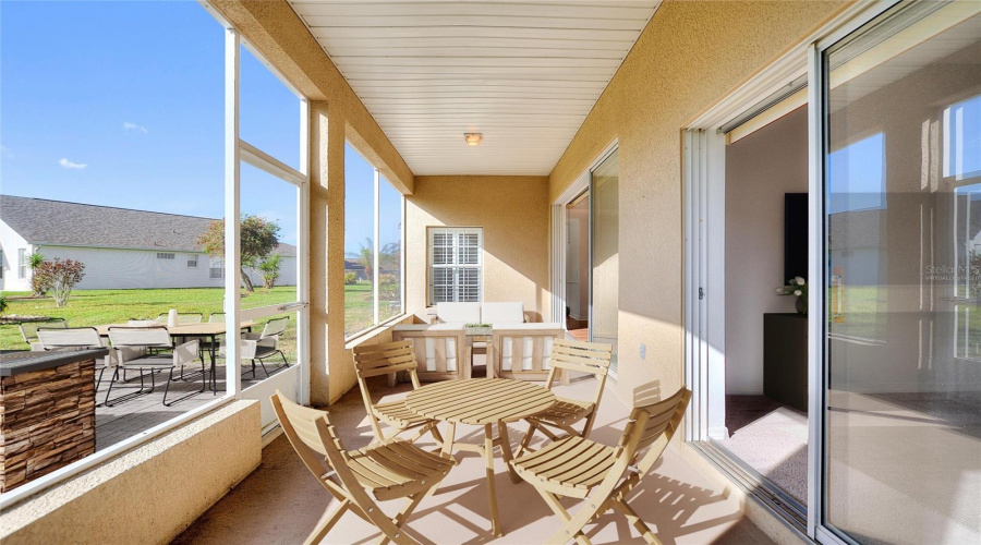 Virtually staged lanai & patio