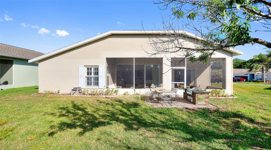 Virtually staged patio & lanai
