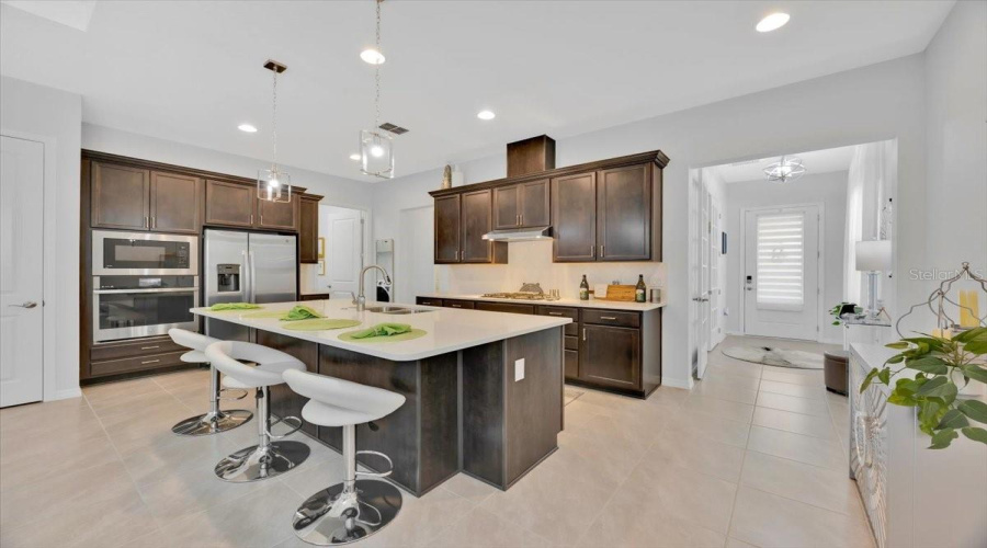 Gourmet Kitchen with Gas Range, Built-in Oven & Microwave