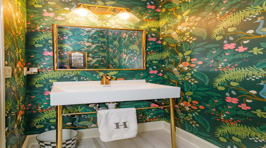 Downstairs powder room half bath