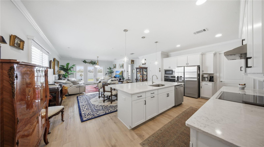 Living Area & Kitchen