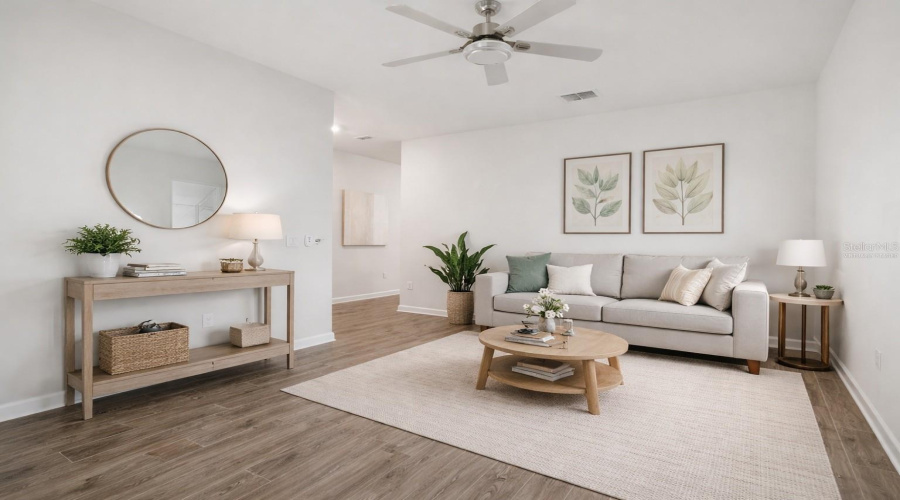 Virtually staged flex room