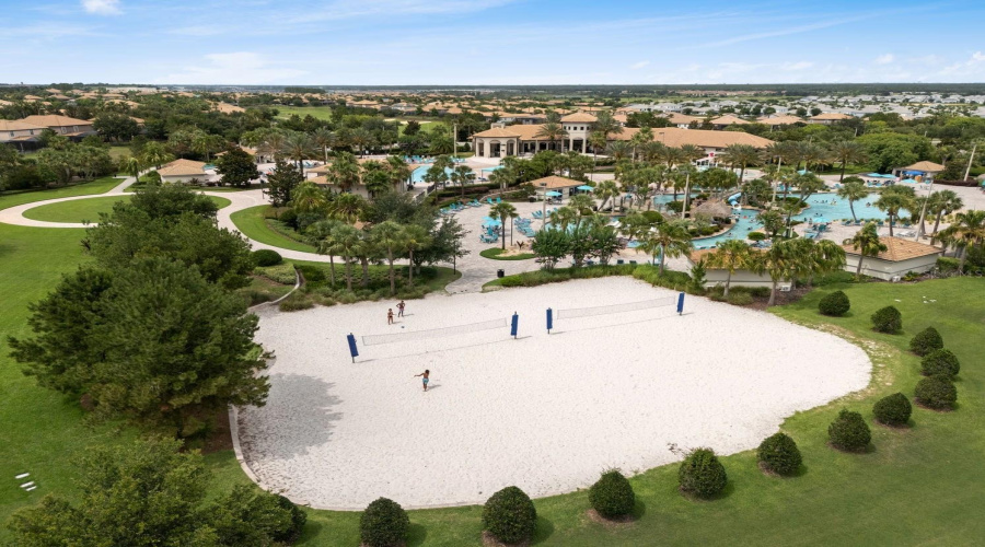 Resort volleyball courts