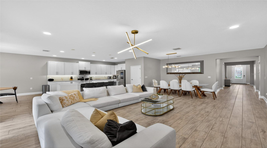 Ope Floor Plan View to Front of Home