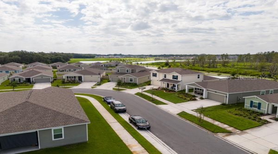 House in context with street