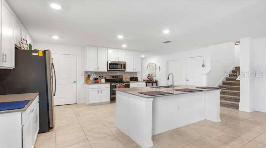 Kitchen and view upstairs