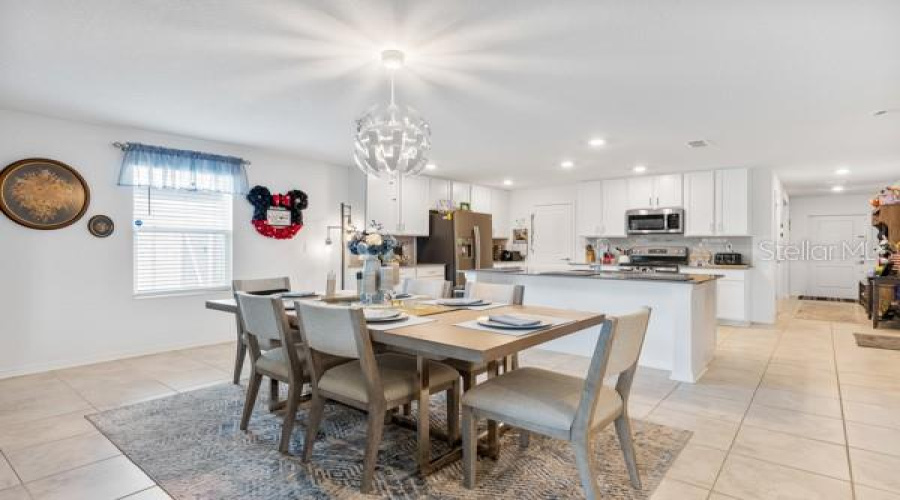 Dining and kitchen areas