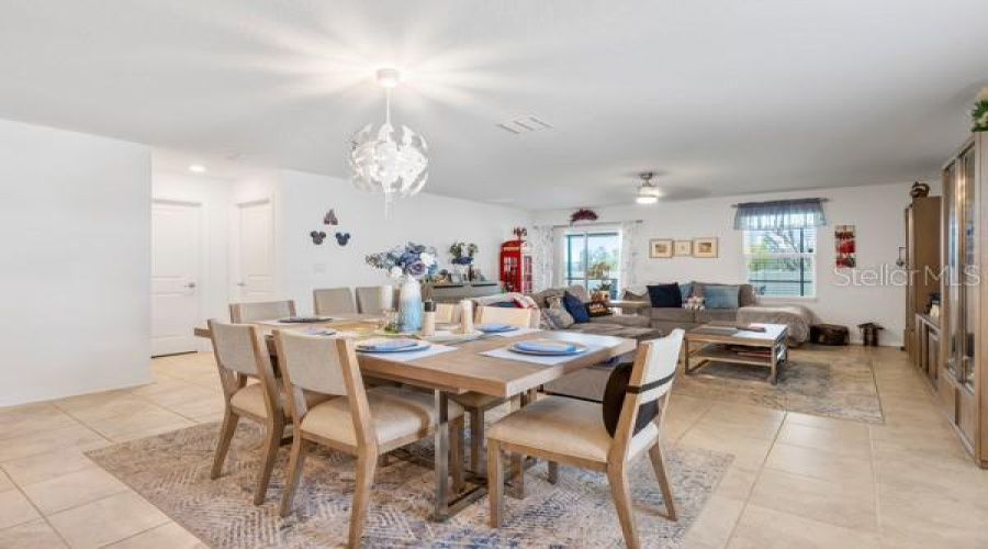 Dining and kitchen areas