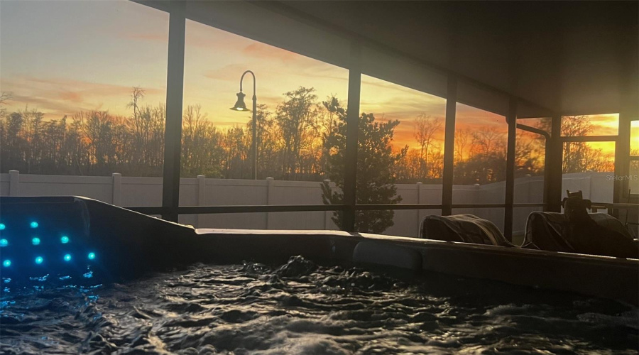 Hot-tub at sunset