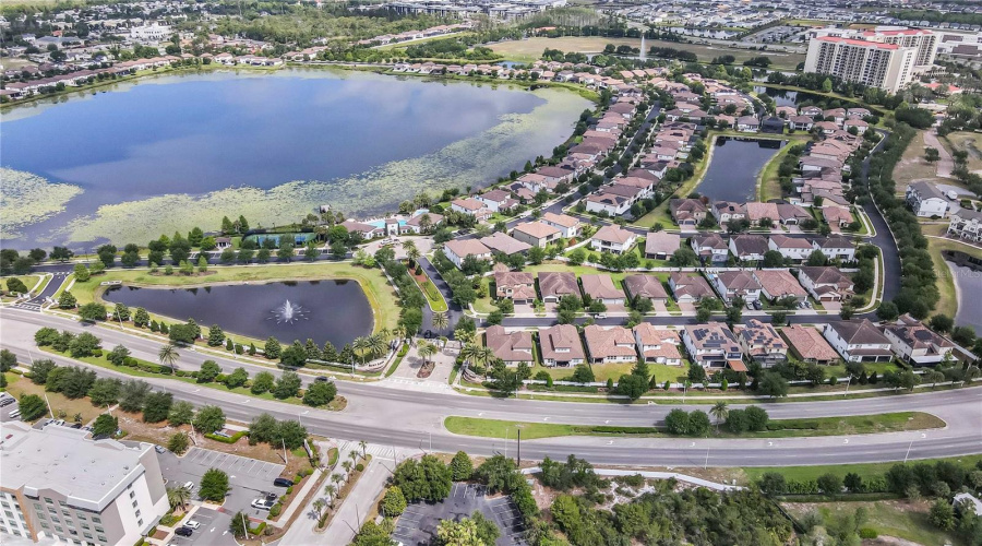 Aerial view of community