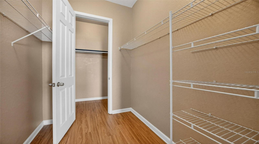 Closet in Primary has lock out closet