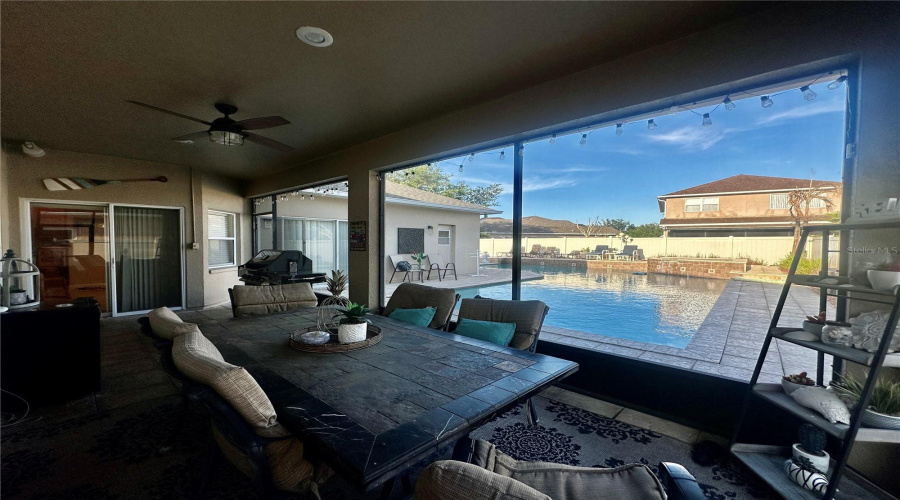 Screened Lanai overlooking Pool