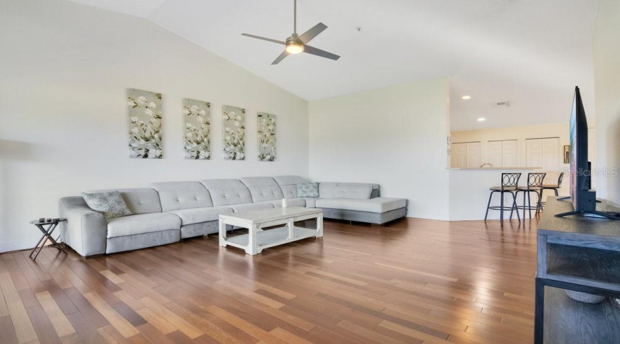 Spacious living room perfect for watching the World Cup!