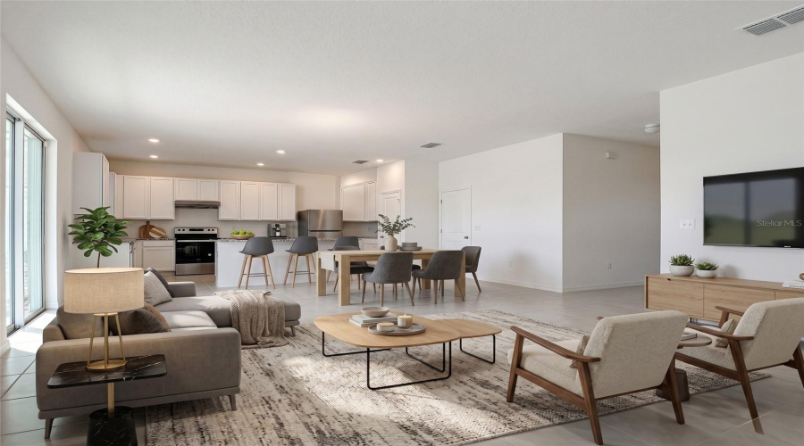 Virtually stagged photo