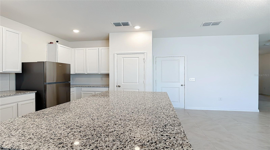 Stone kitchen countertops & pantry area