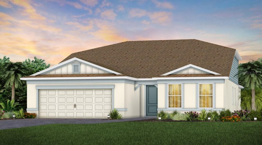 Exterior Design. Artistic rendering for this new construction home. Pictures are for illustrative purposes only. Elevations, colors and options may vary.