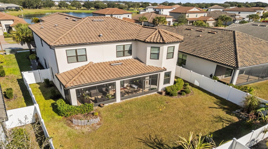 Aerial view of the property