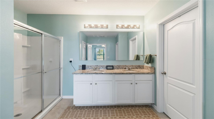 Primary Bath en-suite, walk in closet, enclosed commode, first floor