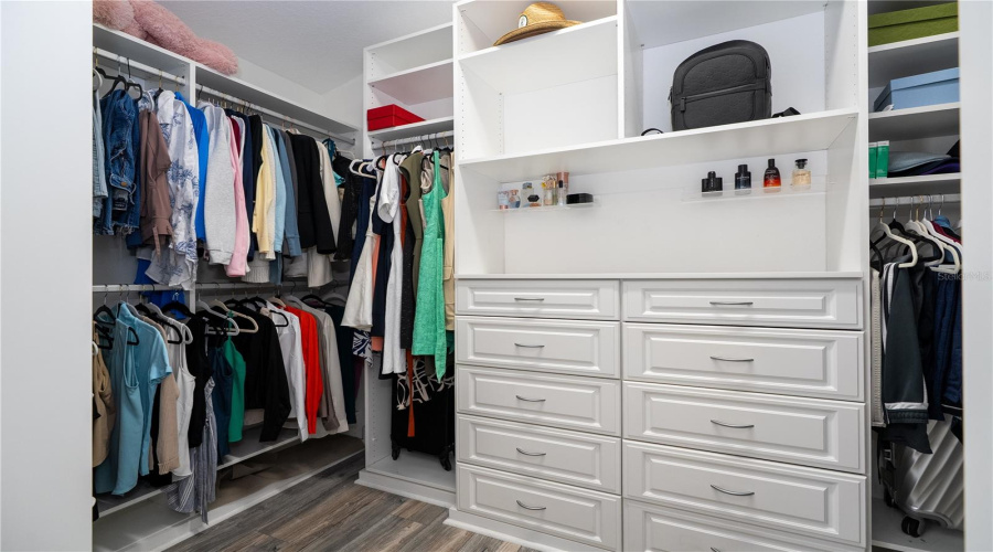 Spacious closet to fit all your personal items.