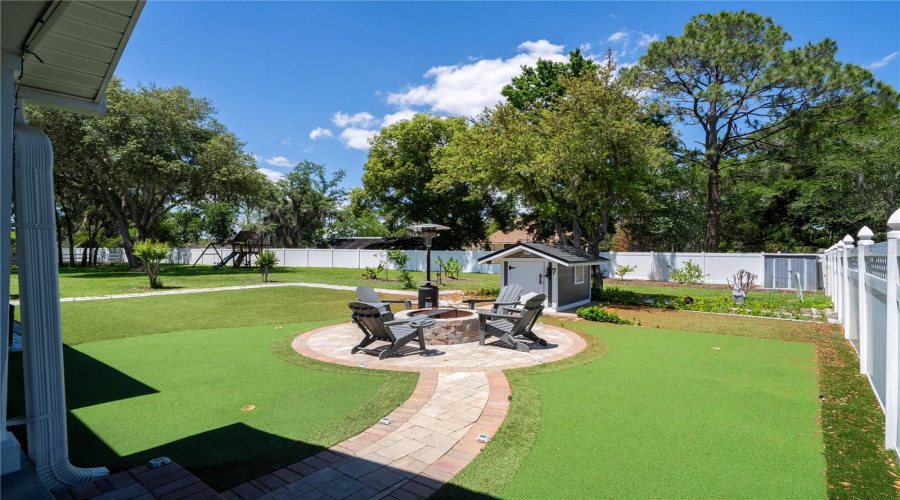 Cozy fire pit ideal for relaxing evenings under the stars.