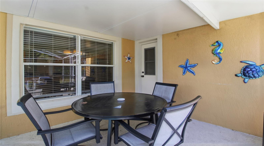 Upgraded covered patio