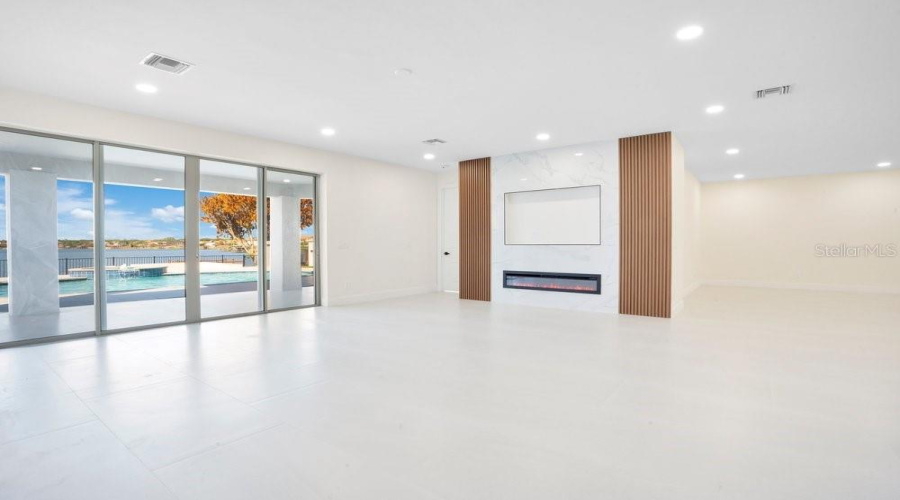 Lower Level is flooded with natural daylight.