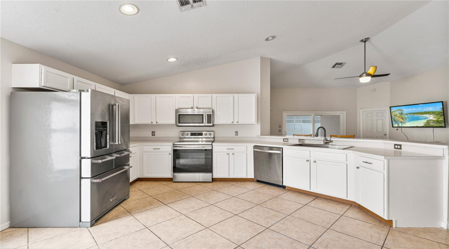 Plenty of cabinets and counter space
