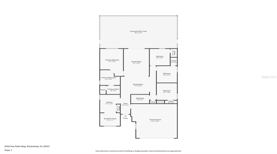 KISSIMMEE, Florida 34747, 4 Bedrooms Bedrooms, ,2 BathroomsBathrooms,Residential,For Sale,FAN PALM,0,MFRO6317015
