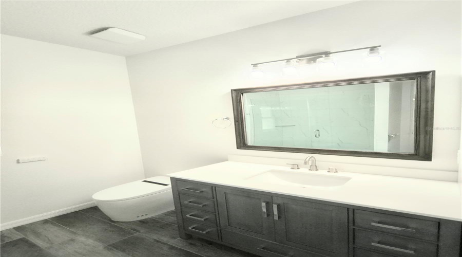 1/2 bathroom in garage