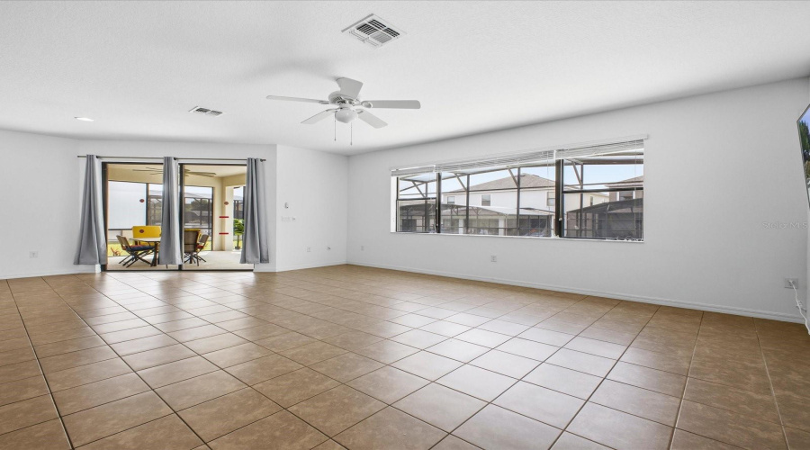 Family Room looking to pool
