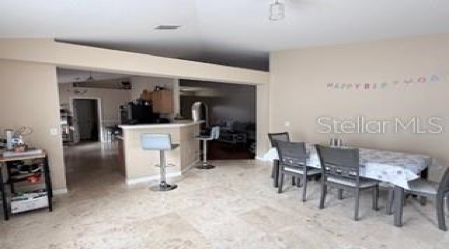 Breakfast Bar and Family Room View