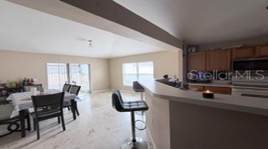 Breakfast Bar and Family Room View