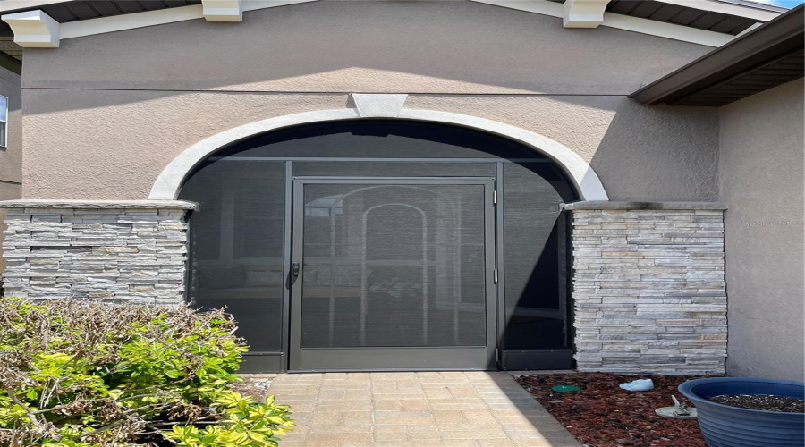 Screened front porch