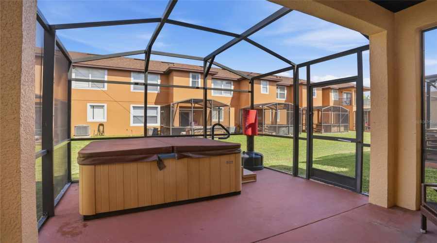 Patio and spa