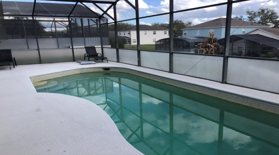Rear pool patio