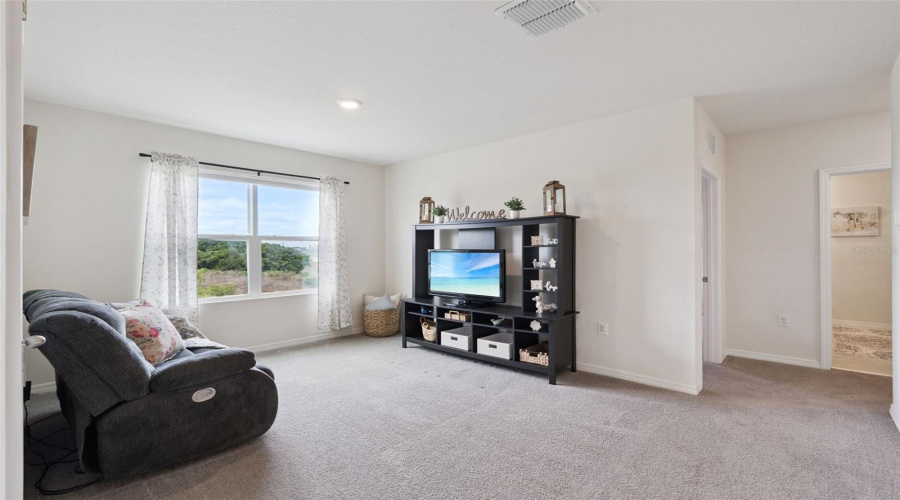 Nice size loft provides extra living space!
