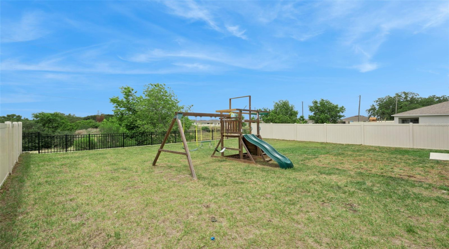 Another view of the backyard