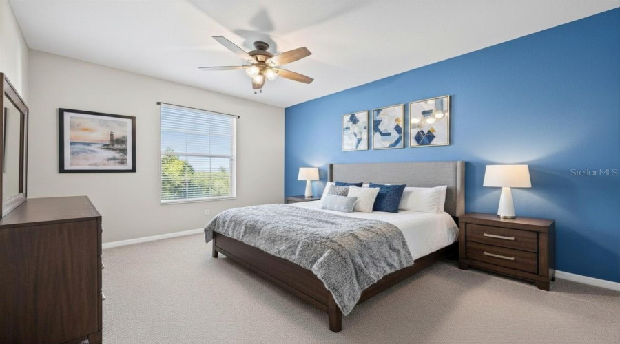Photo contains virtual staging