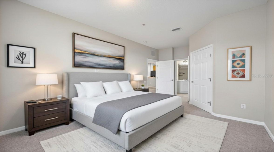 Photo contains virtual staging