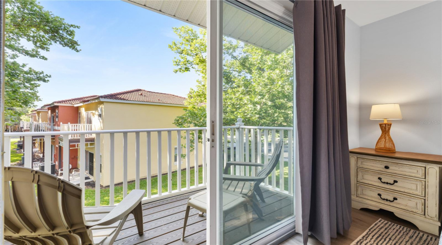 Second floor balcony off of Primary Bedroom