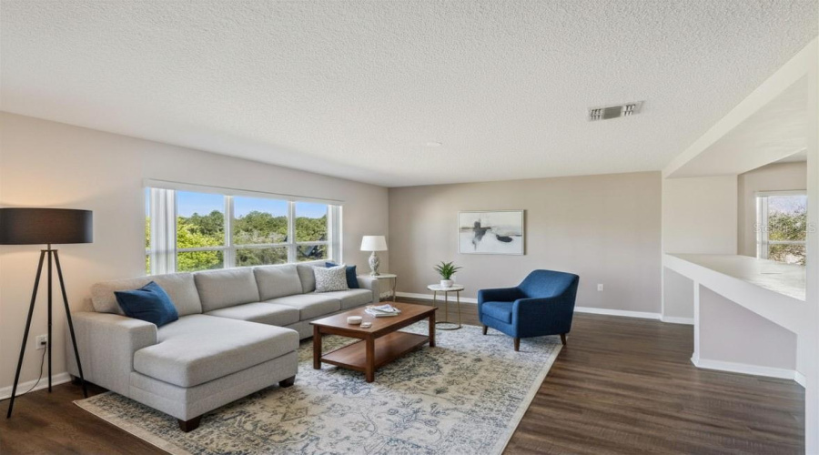 Photo contains virtual staging