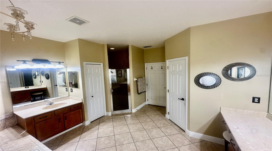 Primary Bathroom has dual vanities