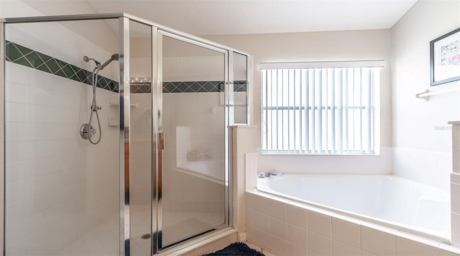 Primary ensuite bathroom separate shower
