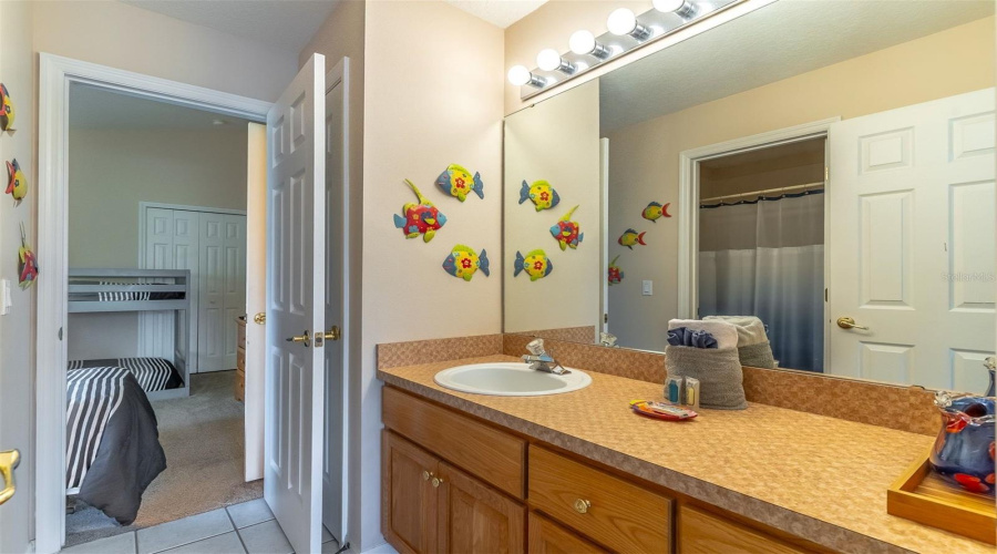 Jack and Jill bathroom with access from Bedroom 2 and Bedroom 3