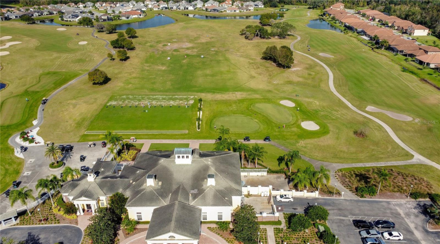 Golf course and surrounding community.